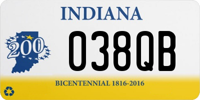 IN license plate 038QB