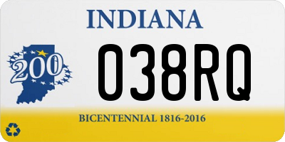 IN license plate 038RQ