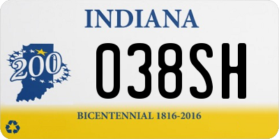 IN license plate 038SH