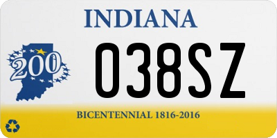 IN license plate 038SZ