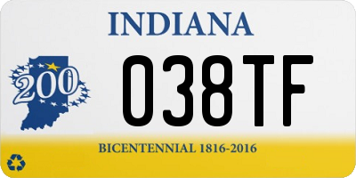 IN license plate 038TF