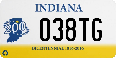 IN license plate 038TG