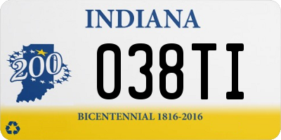 IN license plate 038TI