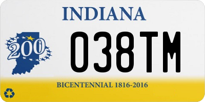 IN license plate 038TM