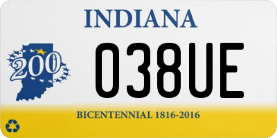 IN license plate 038UE
