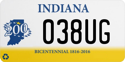 IN license plate 038UG