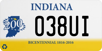 IN license plate 038UI