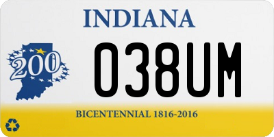 IN license plate 038UM