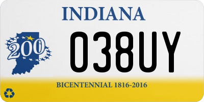 IN license plate 038UY