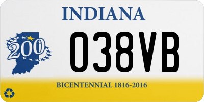 IN license plate 038VB