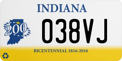 IN license plate 038VJ