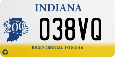 IN license plate 038VQ