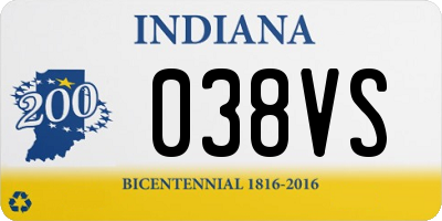 IN license plate 038VS