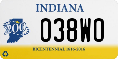 IN license plate 038WO