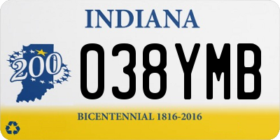 IN license plate 038YMB
