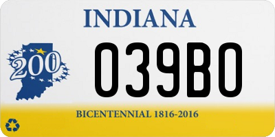 IN license plate 039BO