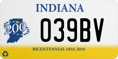 IN license plate 039BV