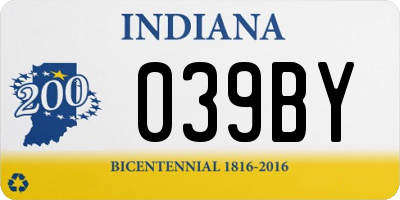 IN license plate 039BY