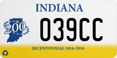 IN license plate 039CC