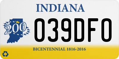IN license plate 039DFO