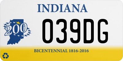 IN license plate 039DG