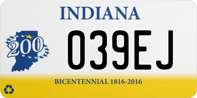IN license plate 039EJ