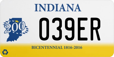 IN license plate 039ER