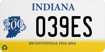 IN license plate 039ES