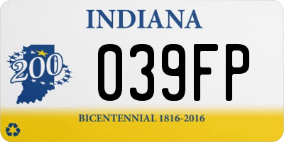 IN license plate 039FP