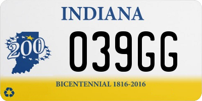 IN license plate 039GG