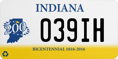 IN license plate 039IH