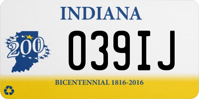 IN license plate 039IJ