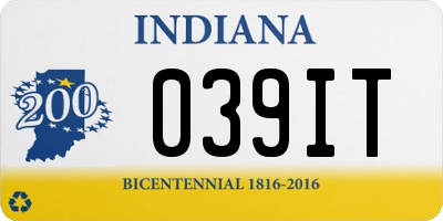 IN license plate 039IT