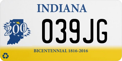 IN license plate 039JG