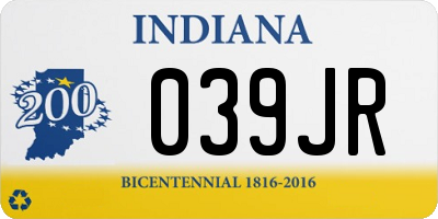 IN license plate 039JR
