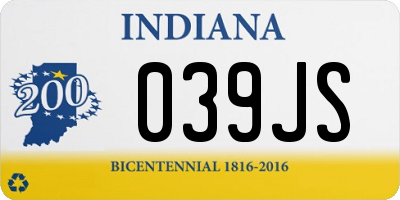IN license plate 039JS