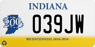 IN license plate 039JW