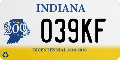 IN license plate 039KF