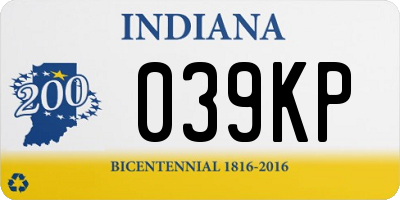 IN license plate 039KP