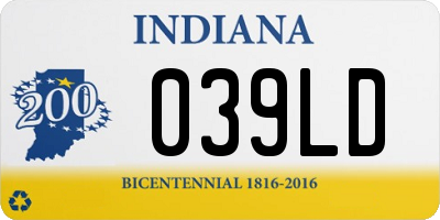 IN license plate 039LD