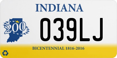 IN license plate 039LJ