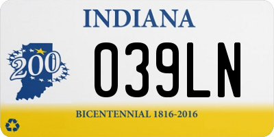 IN license plate 039LN