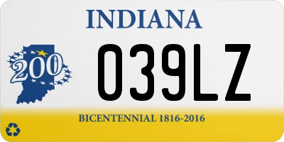 IN license plate 039LZ