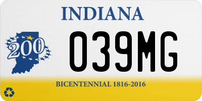 IN license plate 039MG