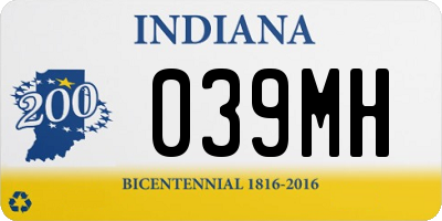 IN license plate 039MH