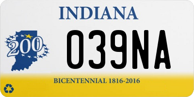 IN license plate 039NA