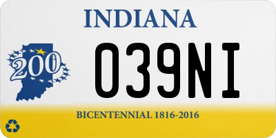 IN license plate 039NI