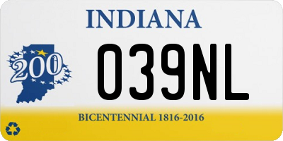 IN license plate 039NL