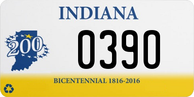 IN license plate 039O