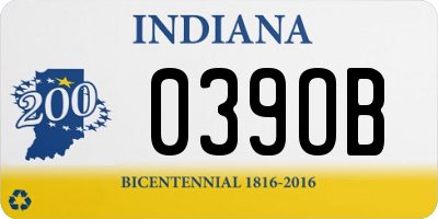 IN license plate 039OB